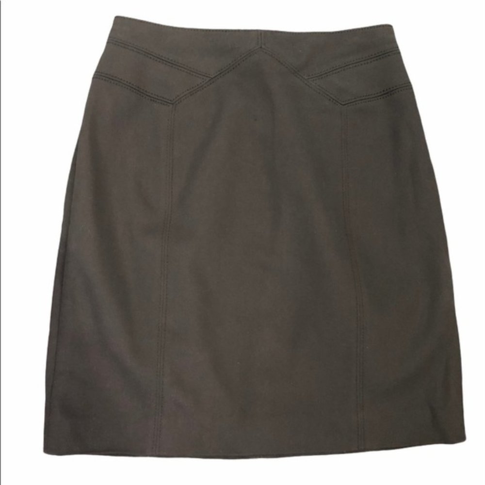 𝅺elie Tahari Dark Brown Structured Pencil Skirt, 4
